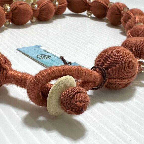 NEW Mare Sole Amore Luna Necklace OS Statement Boho Natural Lagenlook Beachy - Picture 6 of 11